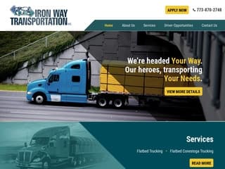 Transportation & Trucking Website Design