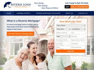 Reverse Mortgage Website Design